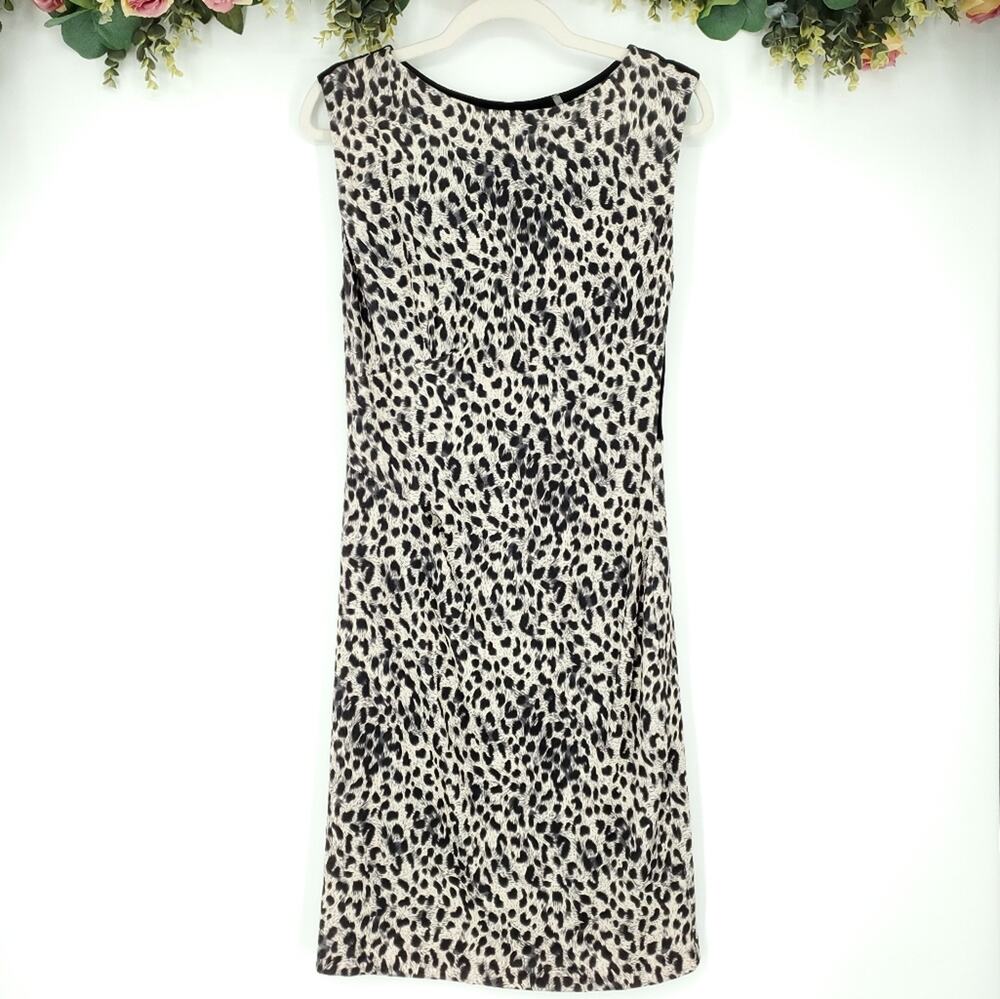 Rebecca Taylor Leopard Print Jersey Dress Large